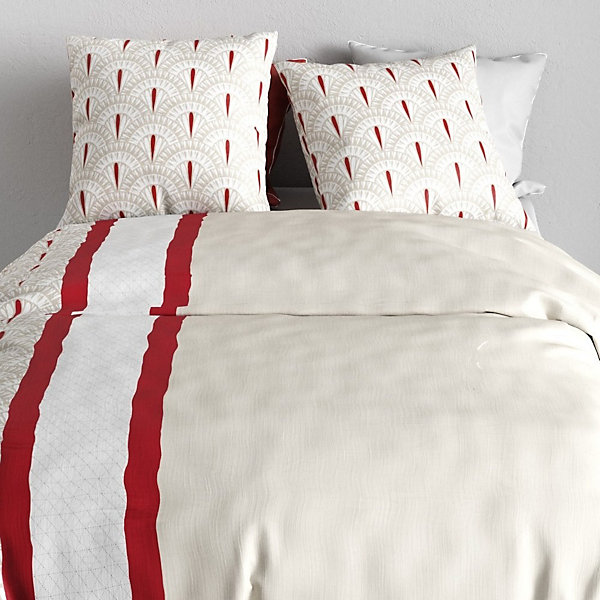 Housse de couette 240x220   2 taies en coton 57 fils