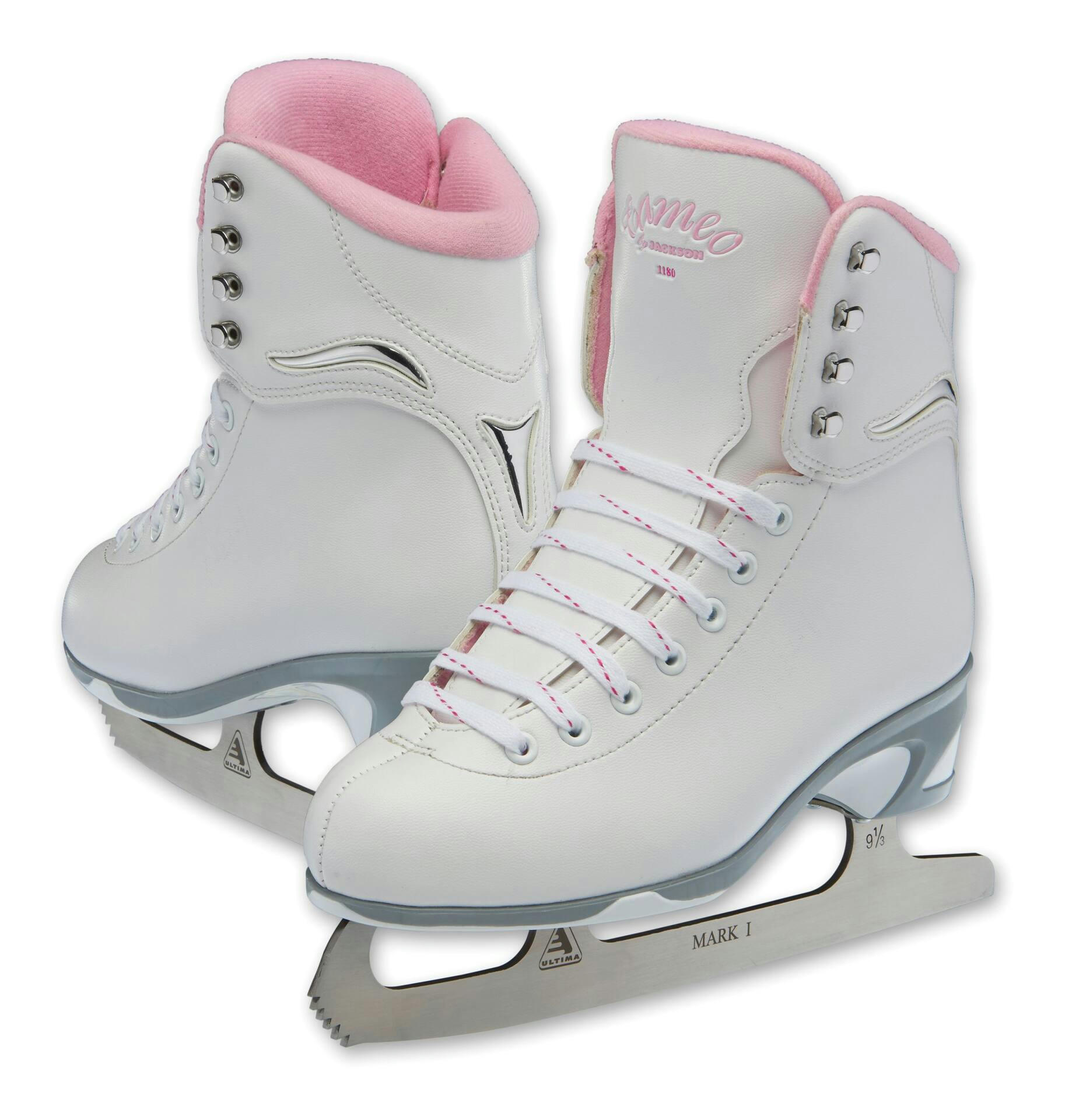 Cameo by Jackson 1851 Fully-Lined Vinyl Youth Figure Skates, White, Sizes Y11-Y13