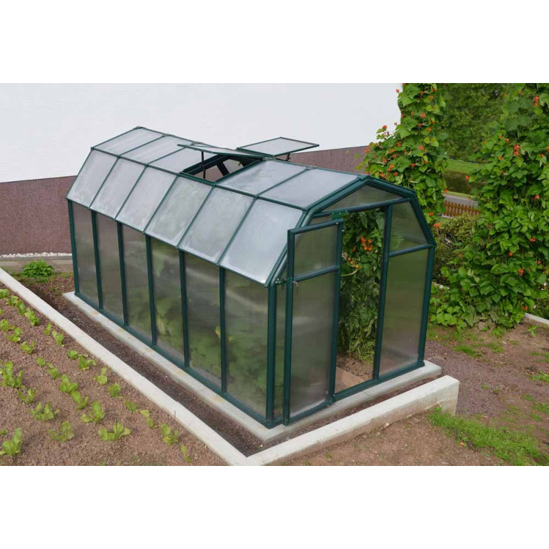 Serre en polycarbonate Eco Grow verte 6,6 m² CANOPIA
