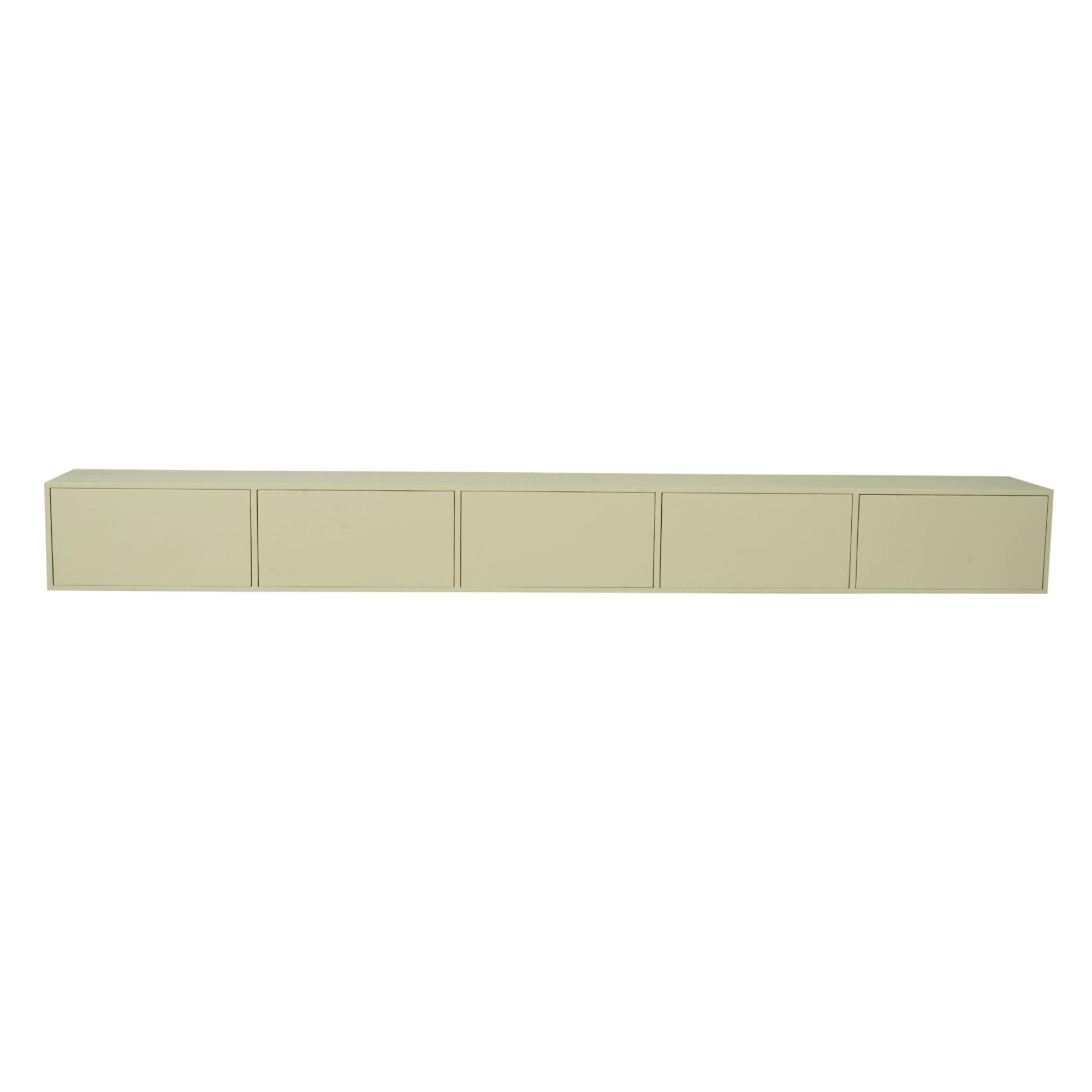Meuble TV suspendu XL bois sable 5 portes JUNO