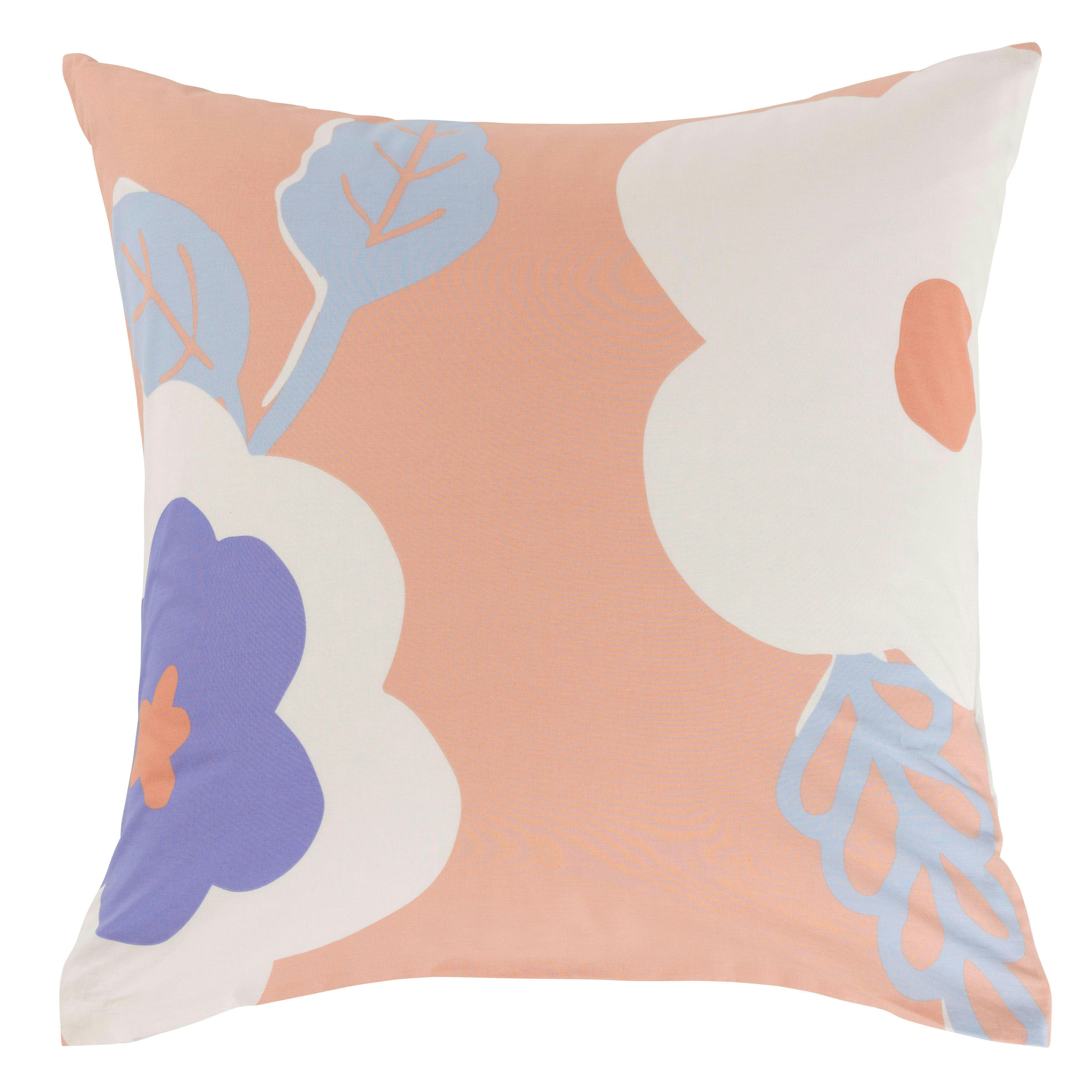 TWIGGYPOP - Taie d'oreiller carrée réversible pur coton  orange 64x64