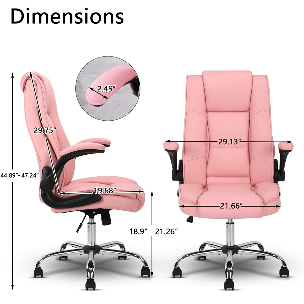Office Chair Executive Chair Home Desk Chair with Flip-Up Armrests