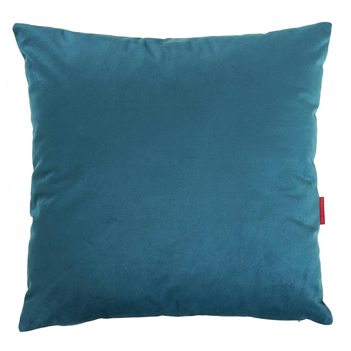 HANOÏ - Housse de coussin velours imprimé graphique vert 45x45cm