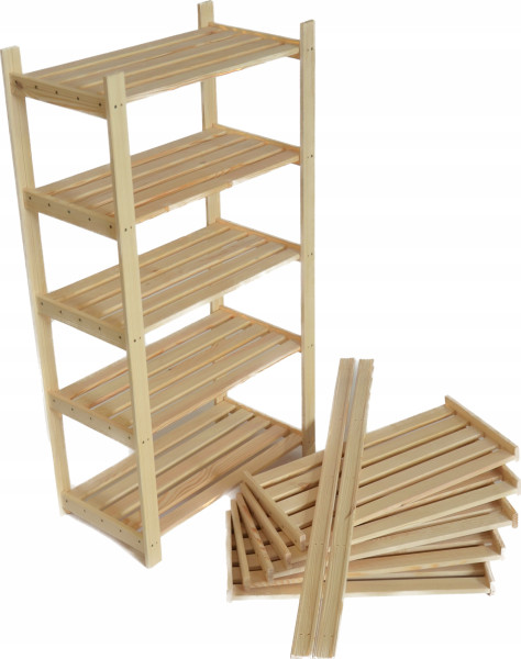 Dostawka regału sosnowego 5 półek 118x62,8 cm