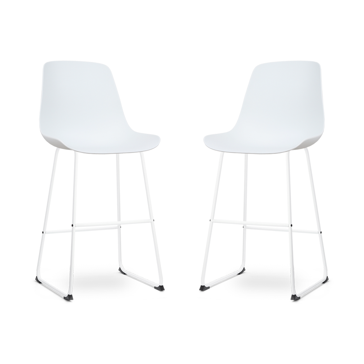 Nolon Nino-Pip barkruk wit - wit onderstel 75 cm - set van 2