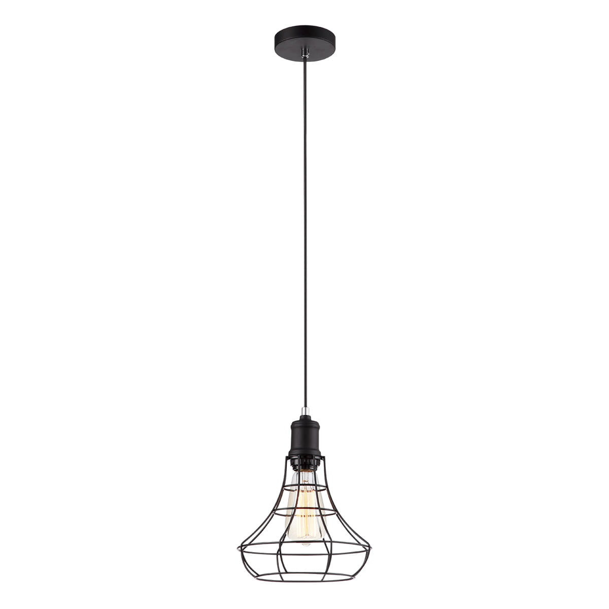Lampa wisząca czarna Synthia 1xE27x60W wym: 100x21x21 cm Italux