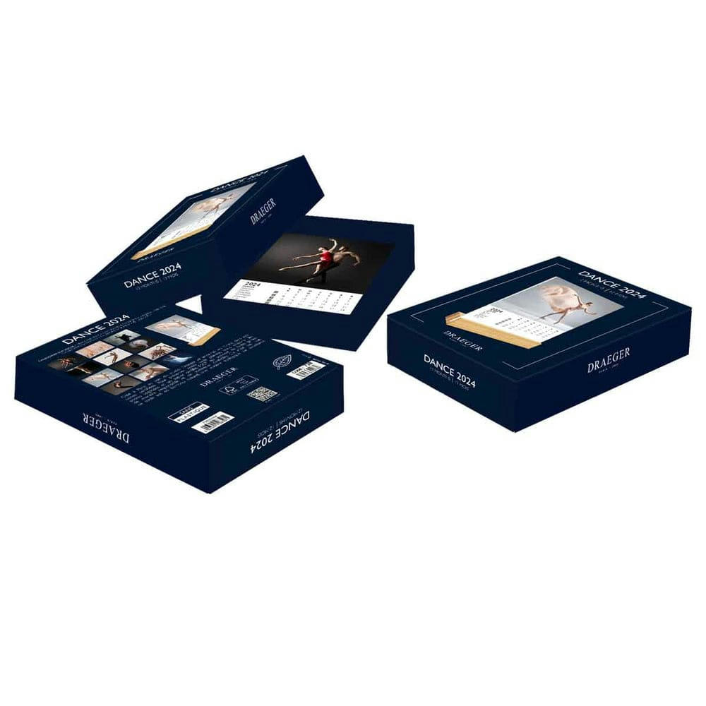 - Calendrier sur socle en bambou à thème 2024 - Danse