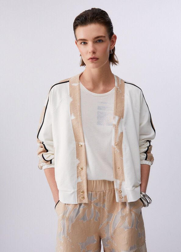 Felpa con dettagli in organza