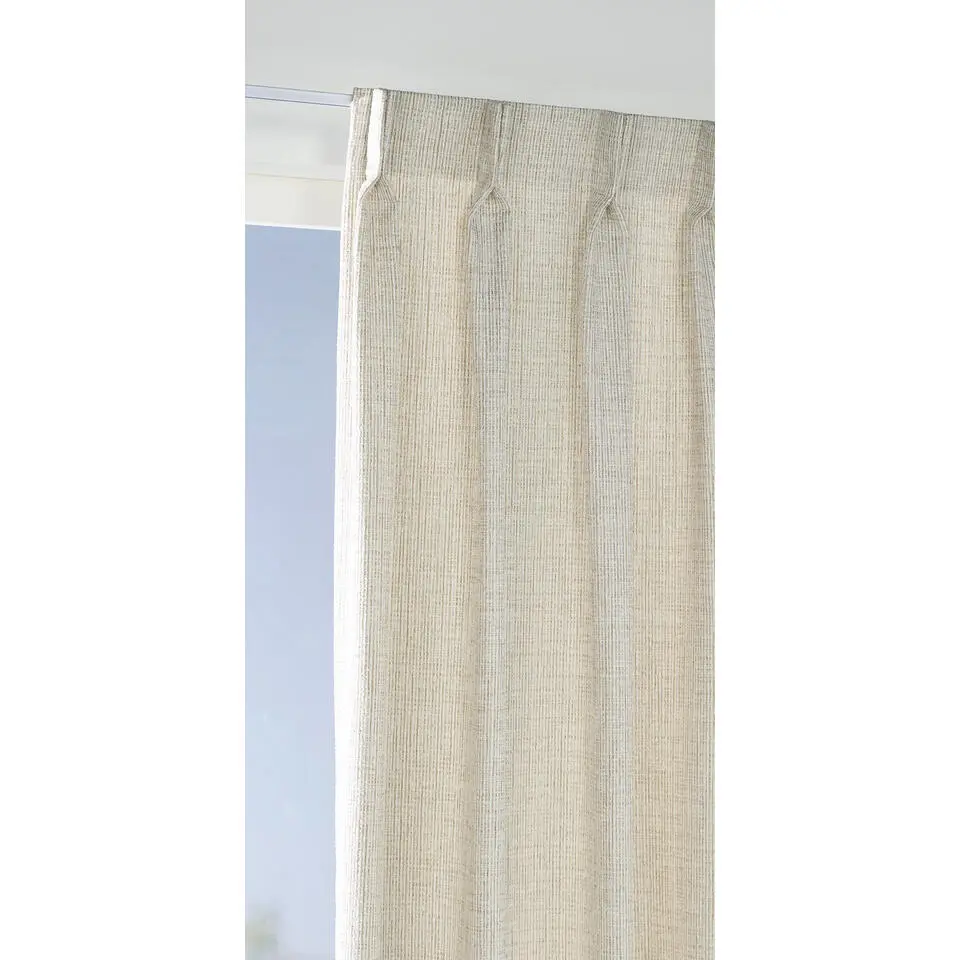 Gordijnstof Nubia lichtdoorlatend kamerhoog - zand
