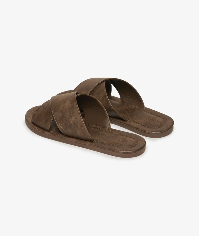 Vintage Cross Strap Slides