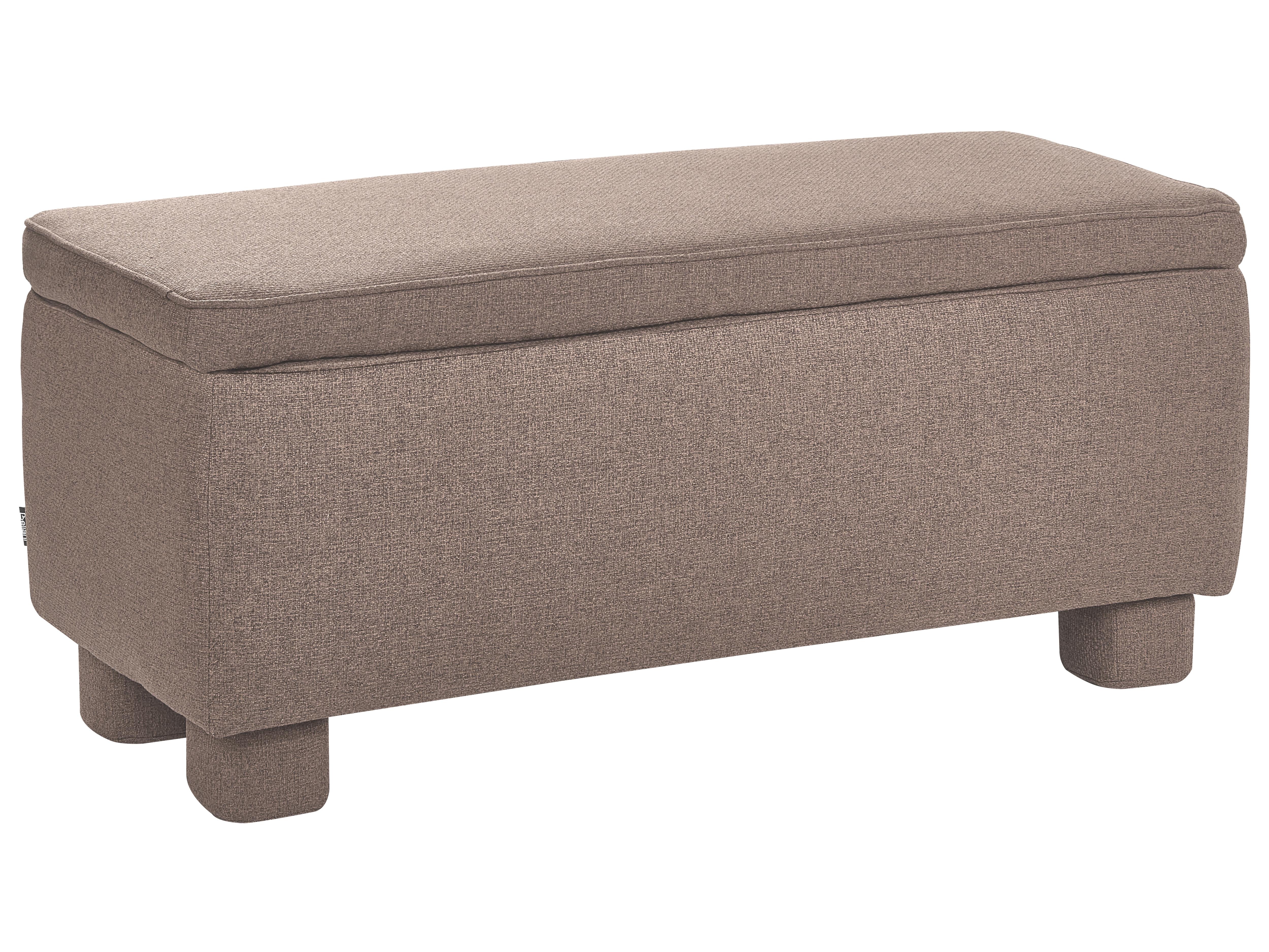 Upholstered Storage Bench ITHACA Fabric Taupe