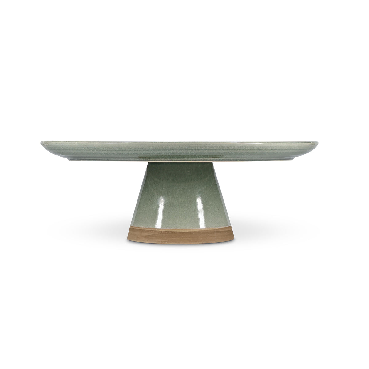 Salt & Pepper - Taartplateau 33,5xH12cm groen Cameo