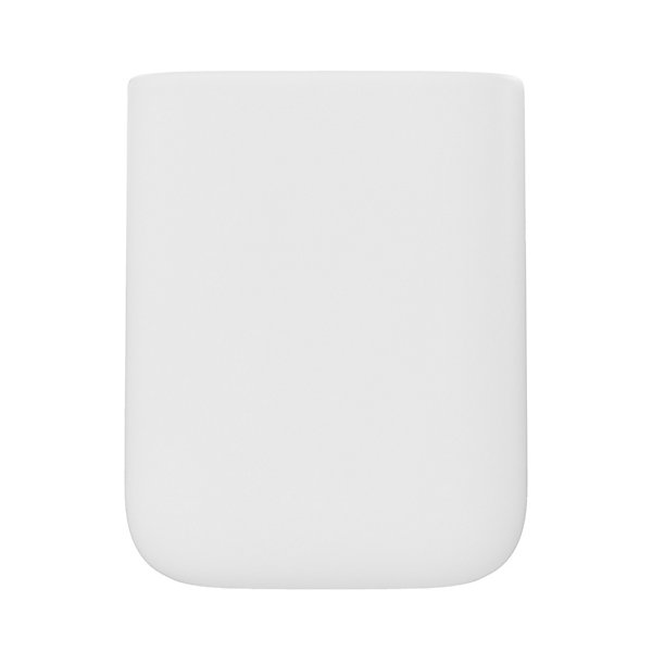 Gobelet salle de bains blanc en céramique et bambou, GoodHome Cervia