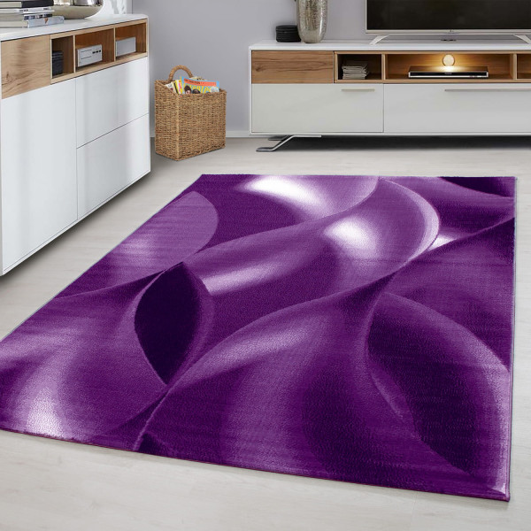 Dywan nowoczesny Plus wstęgi fioletowy 120 cm x 170 cm