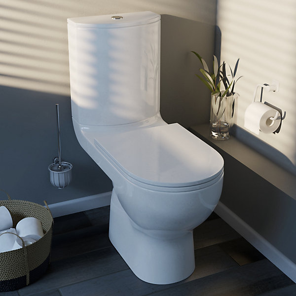 Pack WC à poser sans bride avec sortie horizontale GoodHome Cavally NF