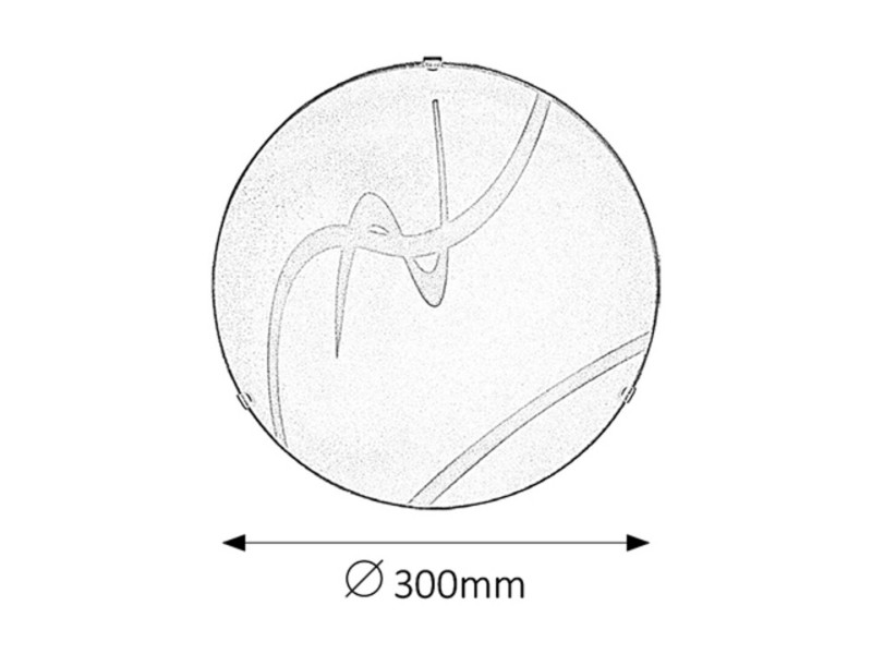 Plafonbiała wzorzysta okrągły 30cm Soley 1xE27x60W IP20 Rabalux