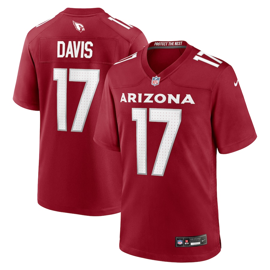 Kaden Davis Arizona Cardinals Nike Team Game Jersey -  Cardinal