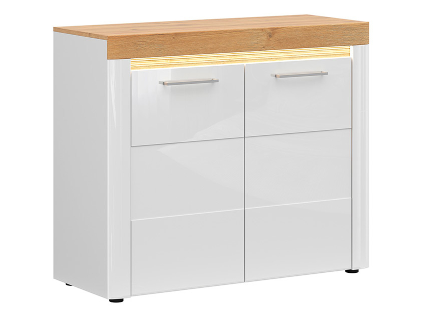 Szafka Horton 106 cm dwudrzwiowa biały połysk