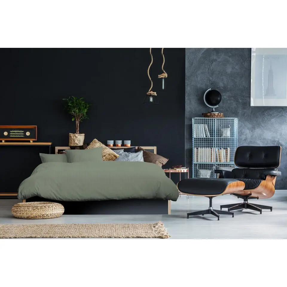 Ten Cate 100% Katoensatijnen Tweepersoons Dekbedovertrek - 200x200/220 - Groen