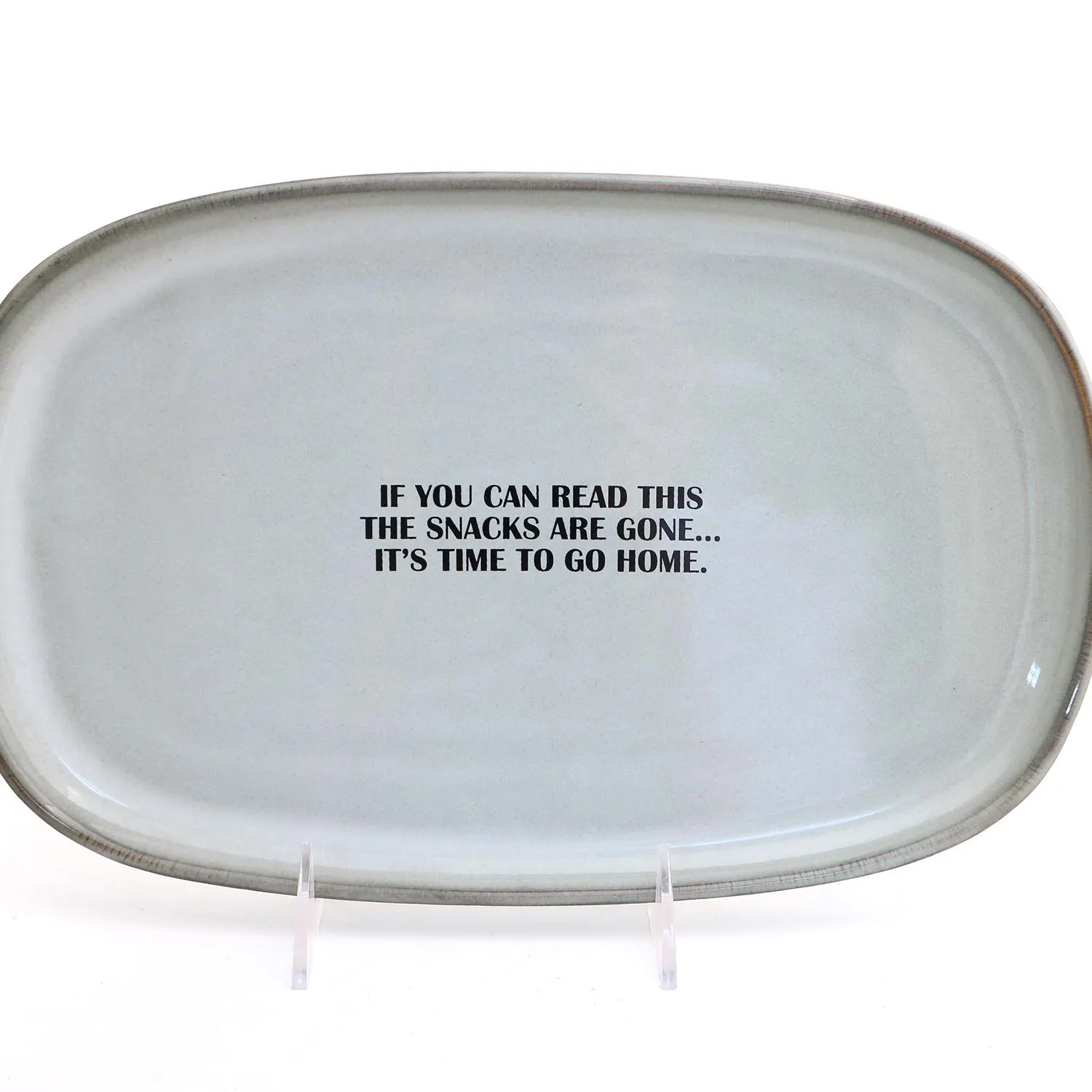 Handmade pottery platter snack tray hostess gift or party dish