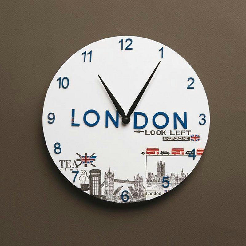 BOIS - Horloge ronde en bois MDF à décorer D30
