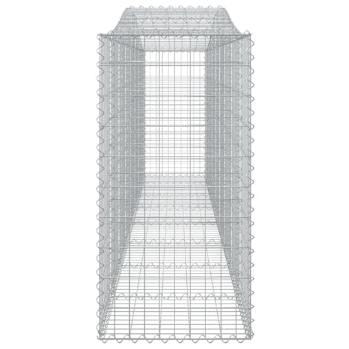 NNEVL Arched Gabion Baskets 2 pcs 400x50x100/120 cm Galvanised Iron