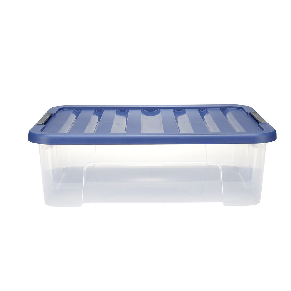 Box plastique 25L avec couvercle à clip 55x17xH39cm