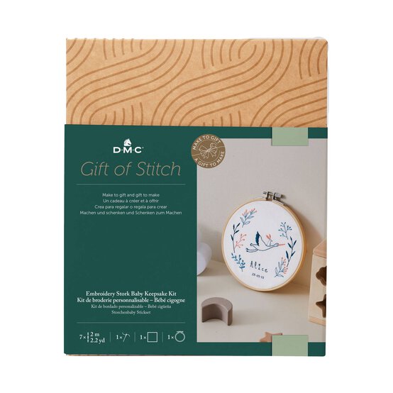 DMC Stork Baby Keepsake Embroidery Kit