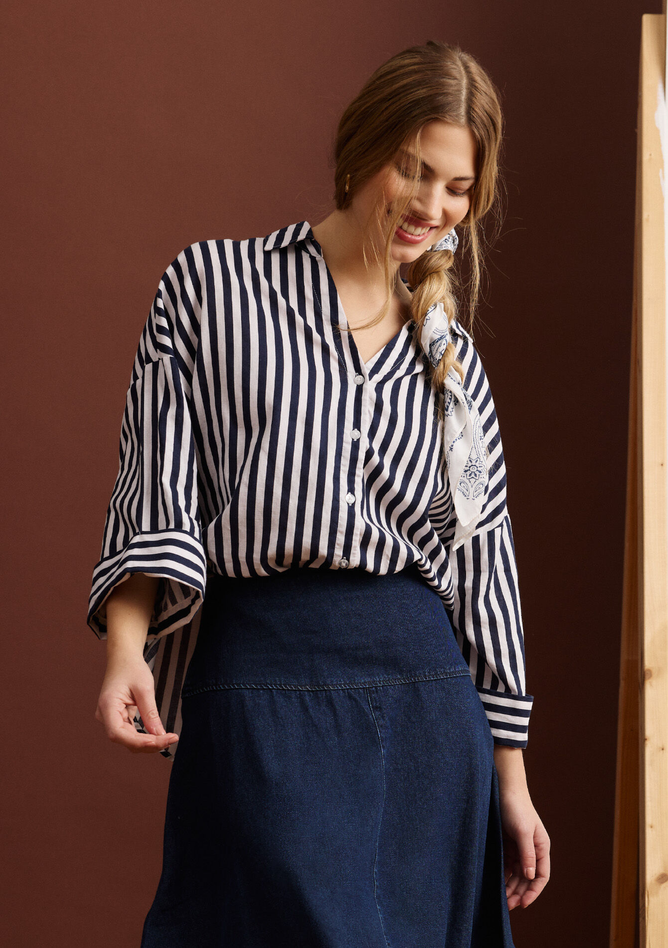 Losvallend gestreept hemd