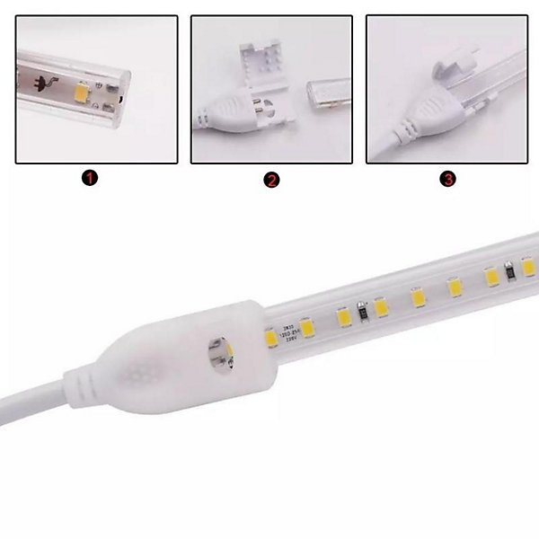 Connecteur électrique Ruban LED Fin 220V 2835 Double Rangée - AC/DC - SILAMP