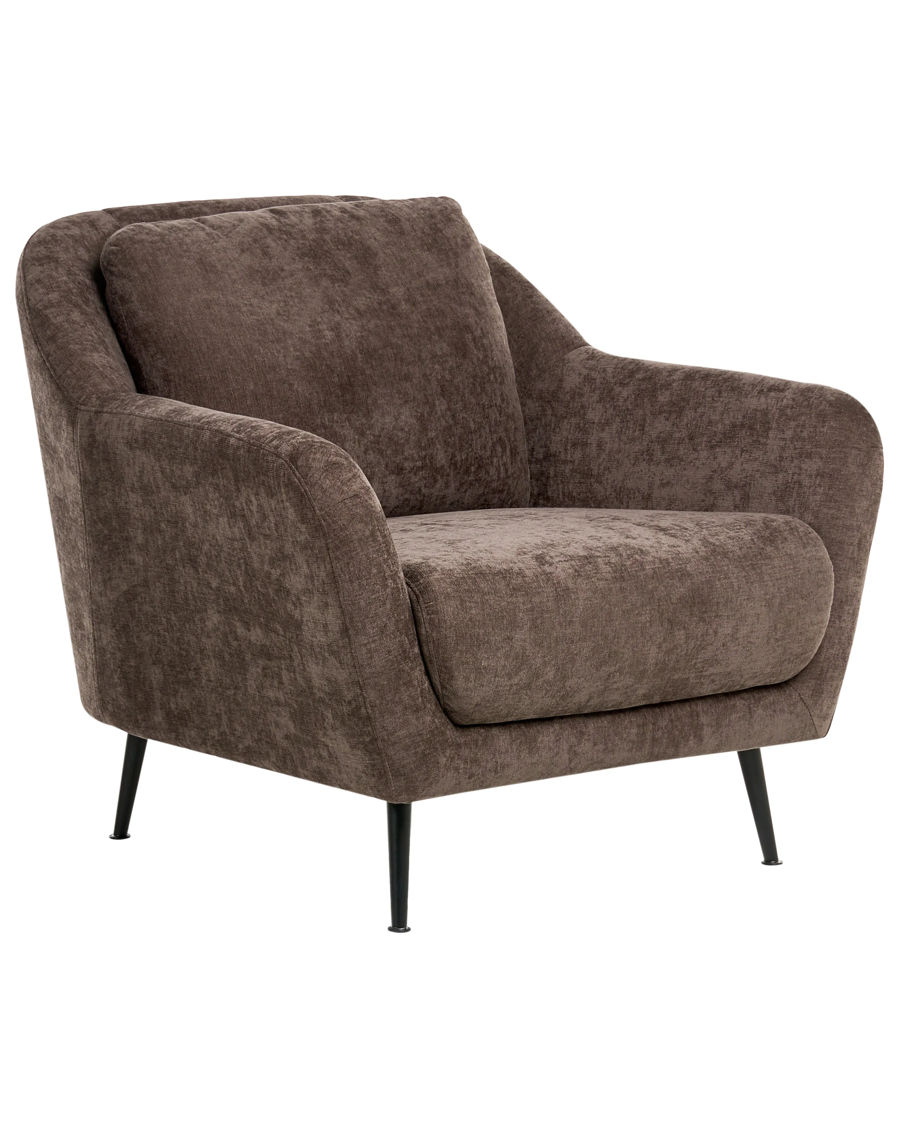 Armchair EIBY Chenille Dark Brown