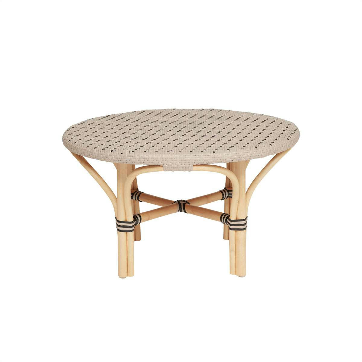 MOMI - Table marron en rotin Ø70xH40cm