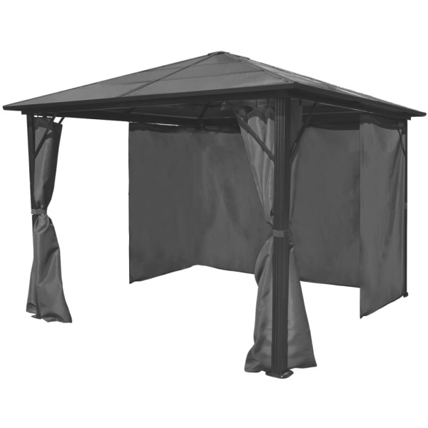 Namiot ogrodowy Antracyt 300 x 300 cm Tkanina vidaXL