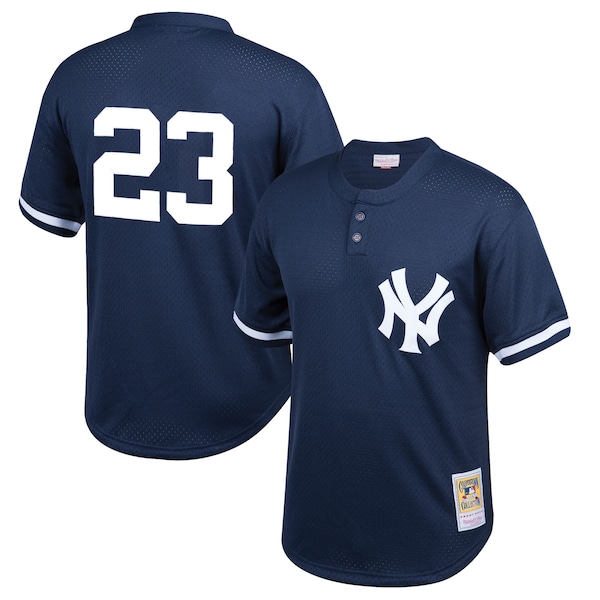 Don Mattingly New York Yankees Youth Cooperstown Collection Mesh Batting Practice Jersey - Navy