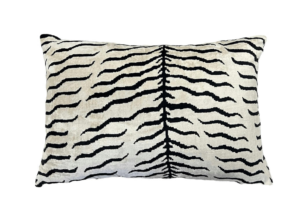 - Housse de coussin imprimé zébra  40x60 noir