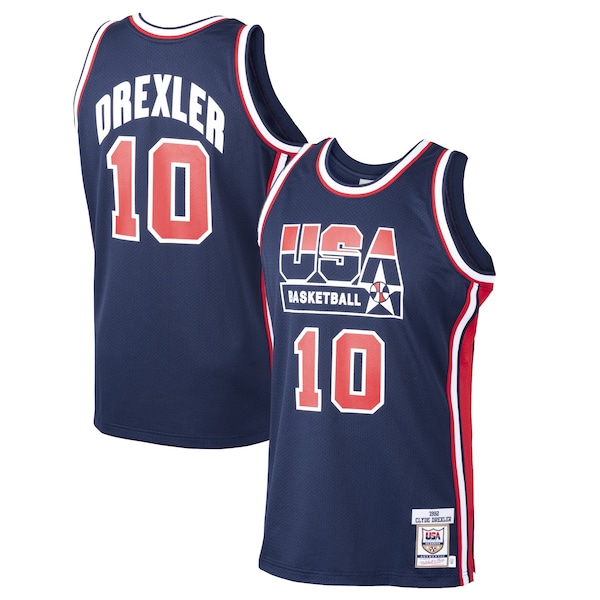 Clyde Drexler USA Basketball 1992 Dream Team Authentic Jersey - Navy