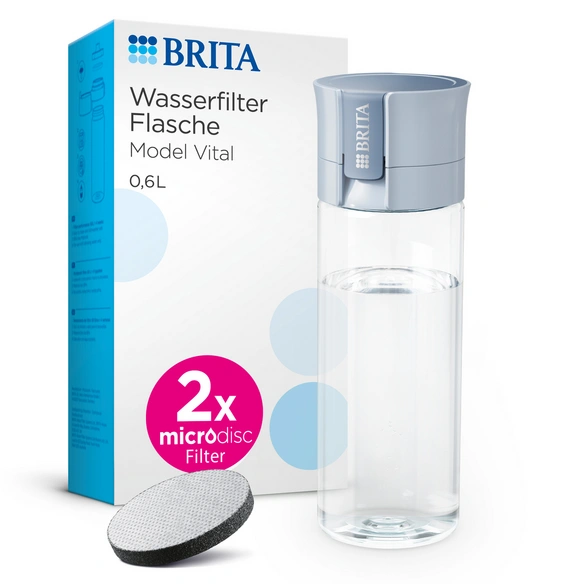 Wasserflasche »Vital«, 0,6 L, hellblau