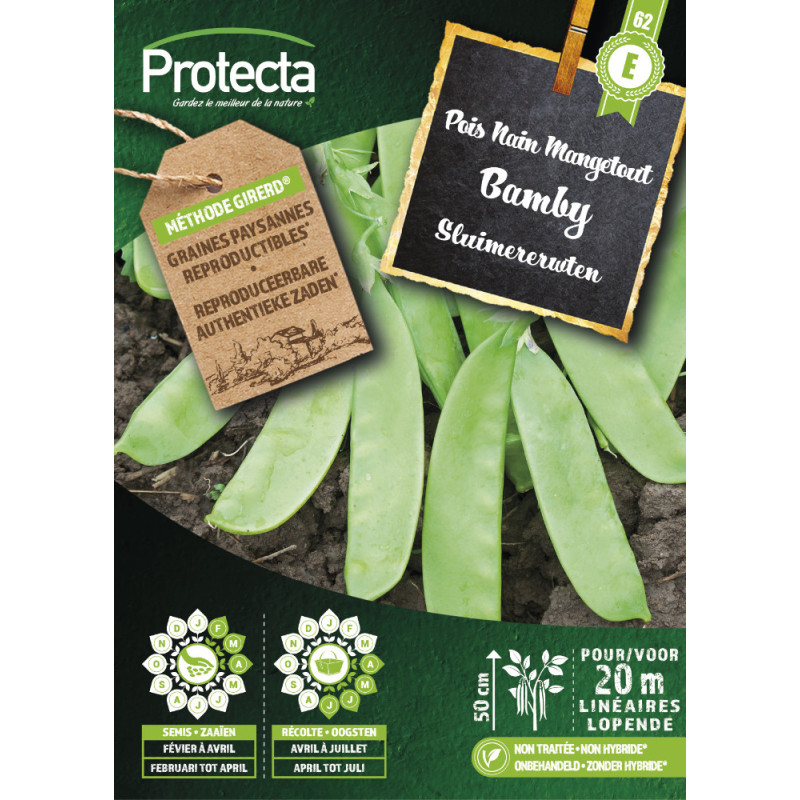 Semences de pois Nain Mangetout Bamby PROTECTA