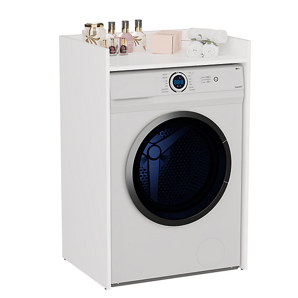 COMO - Meuble de rangement pour machine à laver - 64x50x97 cm - BLANC