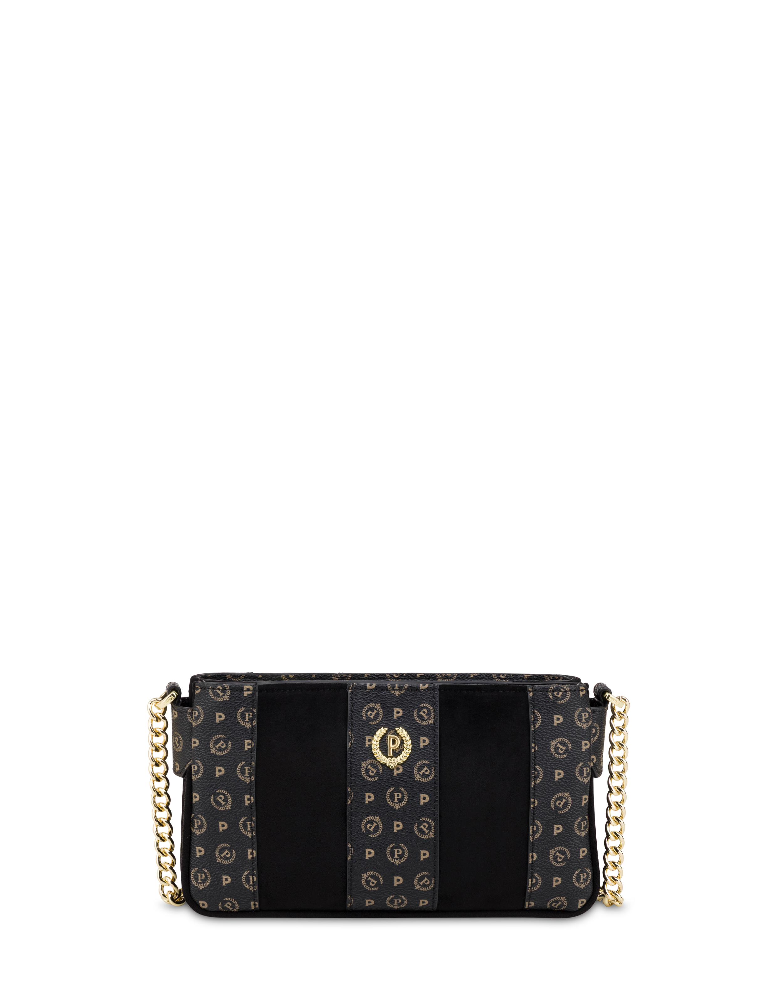 Crossbody Bag Interplay In Fabric Suede Ed Heritage Pvc Nero/nero
