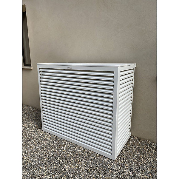 Cache-clim finition aluminium blanc 23A - 9010 M 835x1050x660mm
