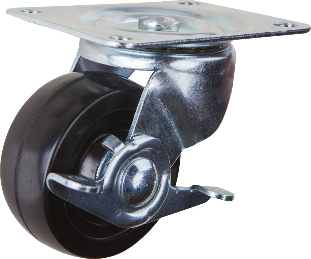Shapherd Hardware Medium Duty Polyurethane Swivel Caster, Non-Marking, 225-lb Capacity, Grey, 3-in