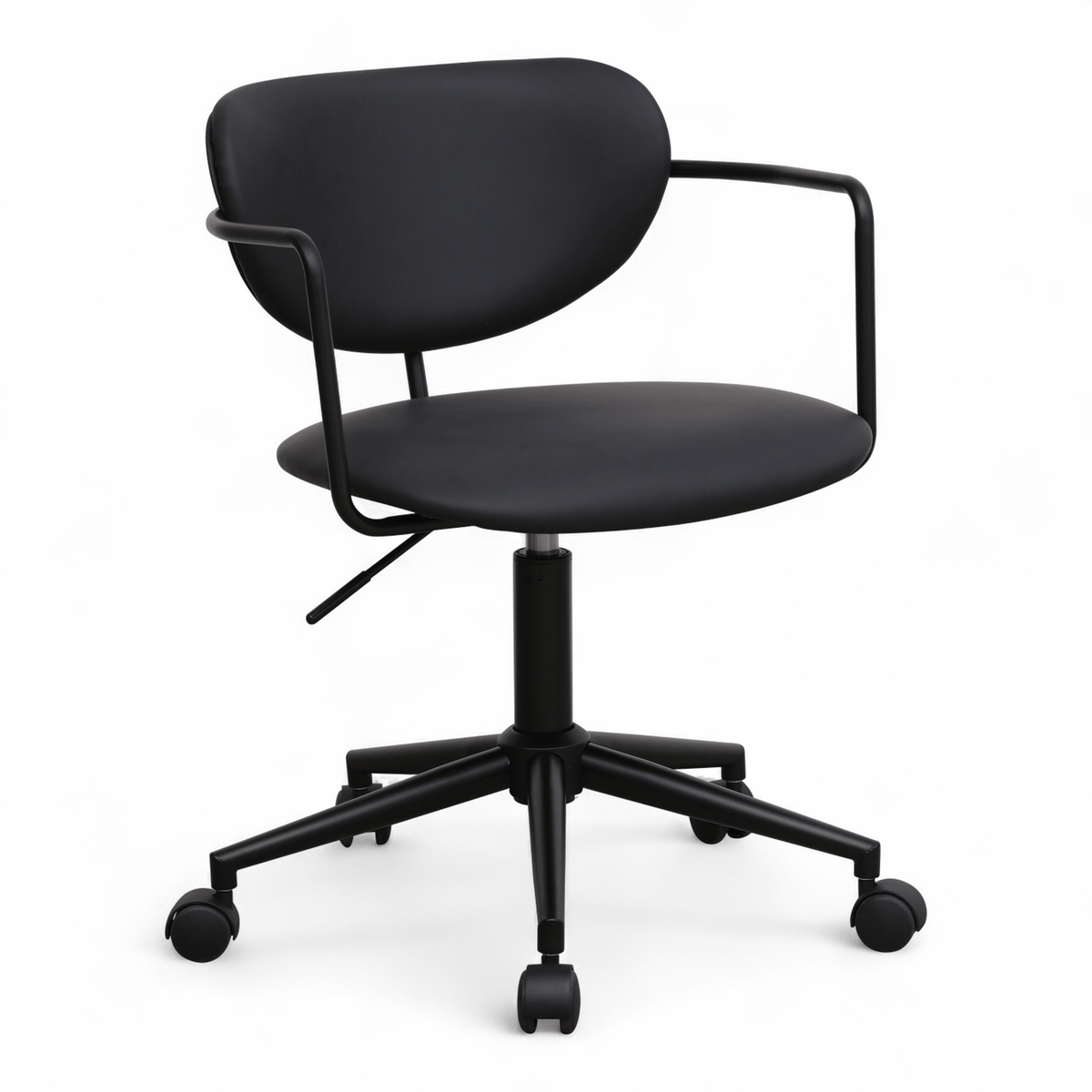 Furnhouse bureaustoel Lido - Zwart - Kunstleer - 57x54x71