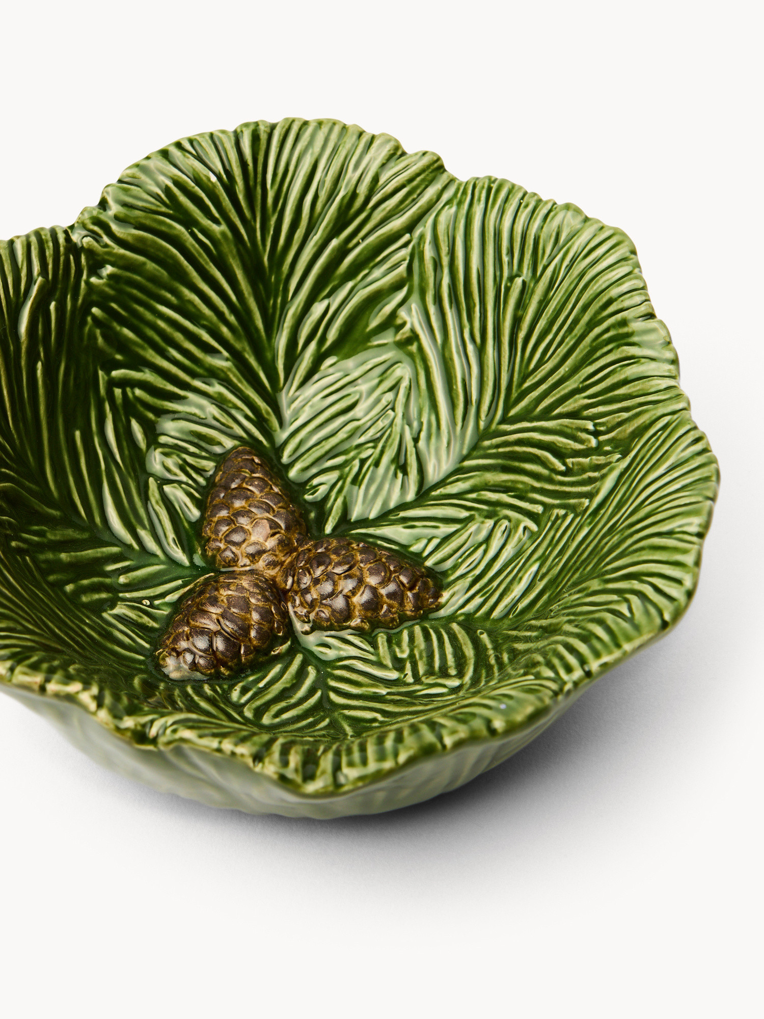 Coppetta in ceramica a foglia