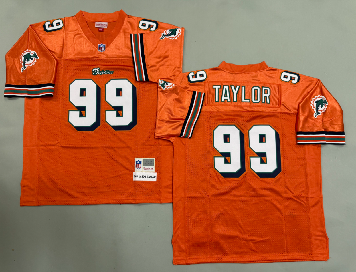 Jason Taylor Miami Dolphins Authentic Throwback Retired Player Jersey
