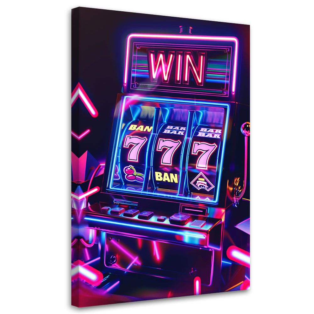 Feeby Obraz na płótnie, Automat do gier neon 40x60