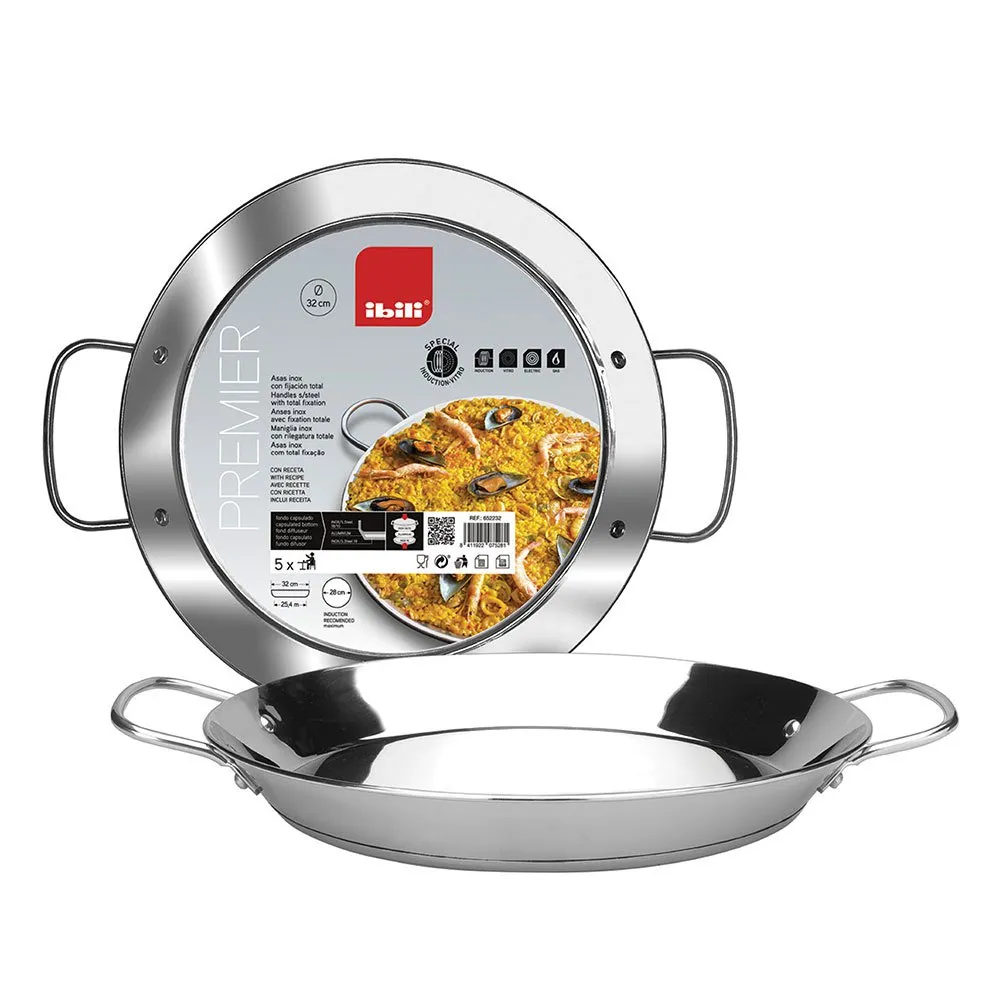 Ibili Premier stainless steel paella pan 34 cm