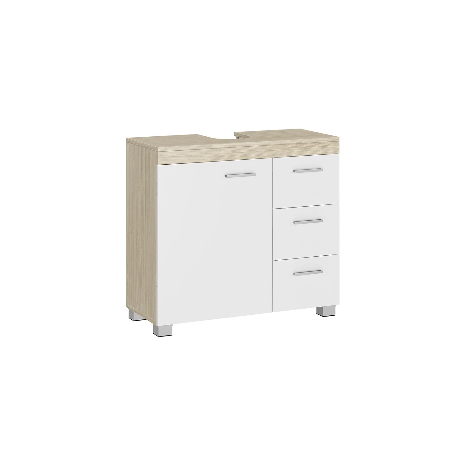 Meuble de salle de bain blanc nuage