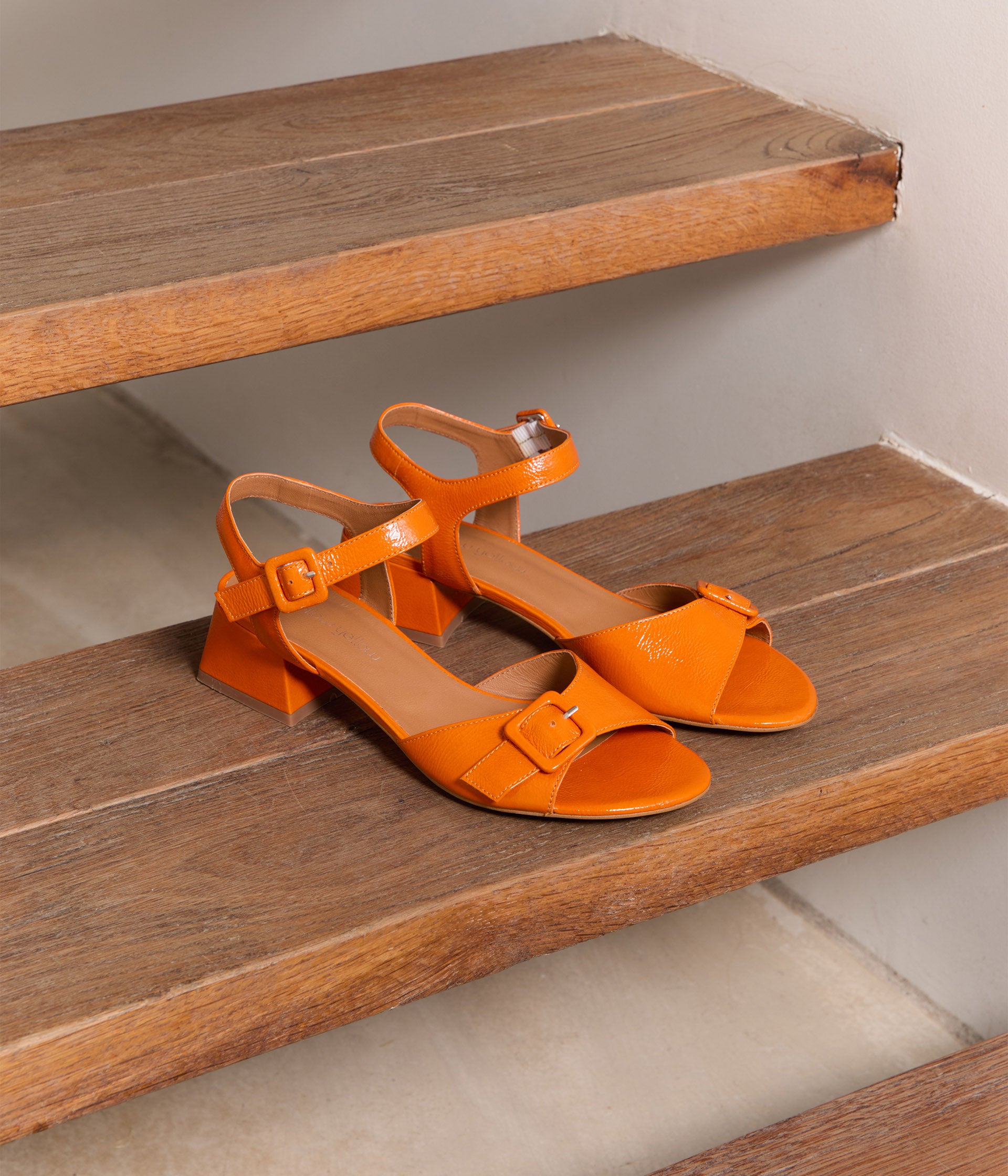 Sandales orange vernies Maggy