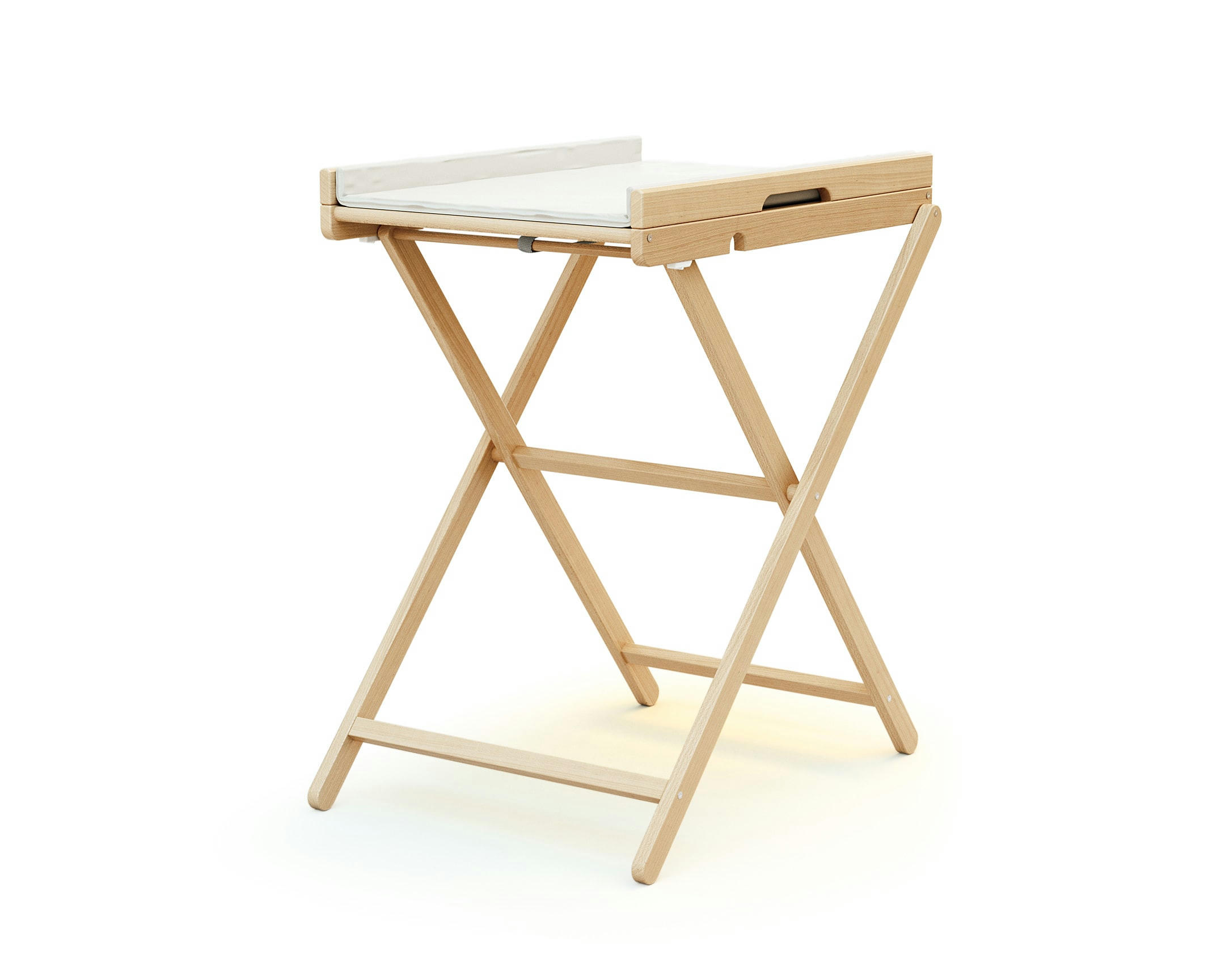 ESSENTIEL - Table à langer pliante hêtre verni